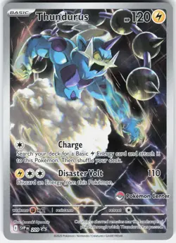 Pokemon Thundurus 209 Holo Promo Scarlet & Violet Promo Pokemon Center Stamped - Image 1