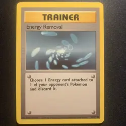 Pokemon TCG Energy Removal Base Set 92/102 Regular Unlimited Common - Image 1