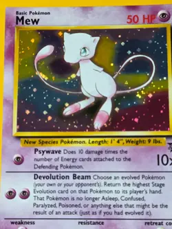Vintage Pokemon Card Mew 9 Wizards Black Star Holo Promo WOTC NM - Image 2