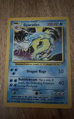 Pokemon TCG Gyarados Base Set 6/102 Holo 1999-2000 Wizards Base Set Copyright... - Image 1
