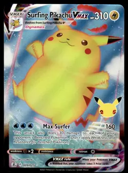Pokemon TCG Celebrations #009/025 Surfing Pikachu VMAX - Image 1