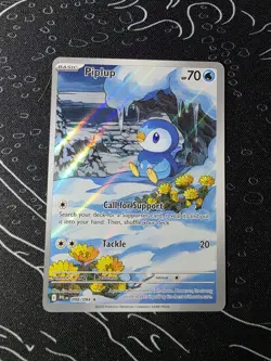 Piplup 98/94 Illustration Rare Phantasmal Flames NM Pokemon TCG - Image 1