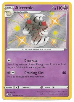 2021 POKEMON SWORD & SHIELD SHINING FATES SV058 ALCREMIE HOLO - Image 1