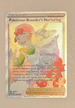Pokemon Card Pokemon Breeder's Nurturing 195/189 Darkness Ablaze Rainbow NM - Image 1