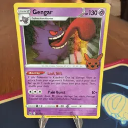 Pokemon Gengar TCG Stamped Card Halloween Trick or Trade, Holo Rare, 057/198 - Image 1