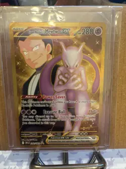 Team Rockets Mewtwo ex 240/182 Destined Rivals Hyper Rare Pokemon English NM - Image 1