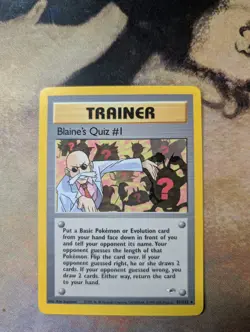 Pokemon Blaine's Quiz #1 Gym Heroes Rare - LP - Image 1