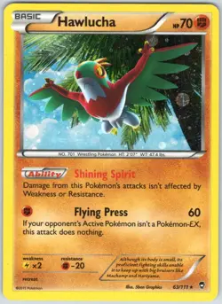 Hawlucha (Cosmos Holo) 063/111 Holo Promo Blister Exclusives Pokemon NM - Image 1