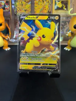 Pikachu V SWSH061 SWSH: Sword & Shield Promo Cards Holo HP Pokemon tcg - Image 1