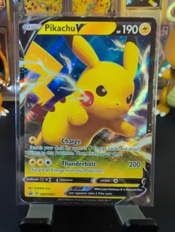 Pikachu V SWSH061 SWSH: Sword & Shield Promo Cards Holo HP Pokemon tcg - Image 2