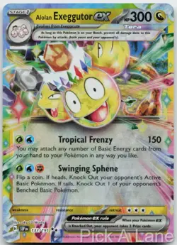 Alolan Exeggutor ex 133/191 Double Rare Surging Sparks Pokemon Holo Near Mint - Image 1