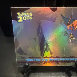 Was This Trip Really Necessary; Topps Pokemon Movie #49; Rainbow Foil, Blue Logo - Image 3