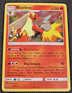 Pokemon TCG Blaziken 6/70 Holo Dragon Majesty (2018) LP -- L39 - Image 1