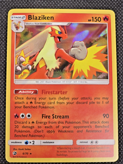 Pokemon TCG Blaziken 6/70 Holo Dragon Majesty (2018) LP -- L39 - Image 2