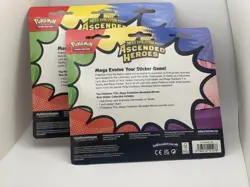 Pokemon 2x Ascended Heros Charmander & Gastly Tech Sticker Collection New Sealed - Image 2