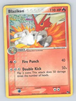 Blaziken 1/17 Rare POP Series 1 Pokemon Holo Damaged - Image 1