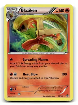 Blaziken 28/160 Holo Rare Primal Clash Pokemon Holo MP - Image 1