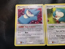 Snorlax 81/111 & Munchlax 69/111 Rising Rivals Common Pokemon Card Set LP - Image 2