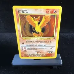 Pokemon TCG Fossil Moltres 12/62 Holo Rare Unlimited 1999 - Image 1