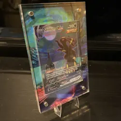 Pokemon Umbreon VMAX 215/203 Evolving Skies Custom 🪭 made Moonbreon Mit Halter - Image 1