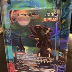 Pokemon Umbreon VMAX 215/203 Evolving Skies Custom 🪭 made Moonbreon Mit Halter - Image 3