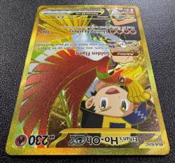 Pokemon Ethan's Ho-Oh ex Hyper Rare Full Art Holo 239/182 Destined Rivals - Image 3