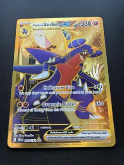 Pokemon: Cynthia's Garchomp ex (Gold) Hyper Rare 241/182 Destined Rivals - Image 2