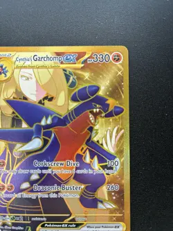 Pokemon: Cynthia's Garchomp ex (Gold) Hyper Rare 241/182 Destined Rivals - Image 3