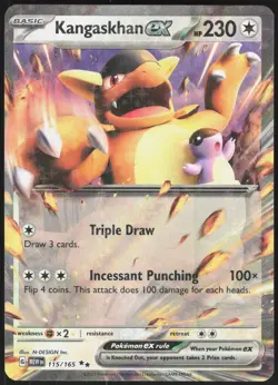 151 Kangaskhan ex 115/165 Double Rare Pokemon NM/M - Image 1