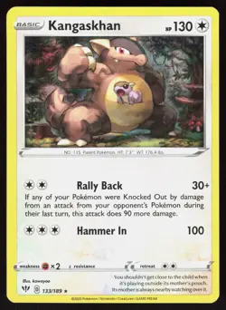Darkness Ablaze Kangaskhan 133/189 Holo Rare Pokemon NM/M - Image 1