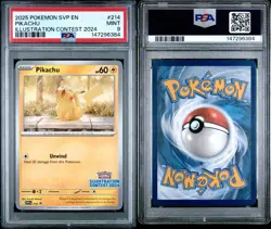 Pokemon Illustration Contest 2024 Feraligator & Pikachu PSA 9 sequential Set - Image 4