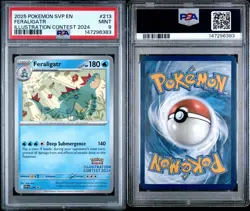 Pokemon Illustration Contest 2024 Feraligator & Pikachu PSA 9 sequential Set - Image 5