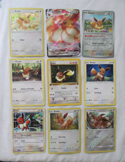 Pokemon 9 Lot ALL EEVEE! VTG 1st Ed VMAX Rare Cracked Ice Holo Promo Stamped - Image 2