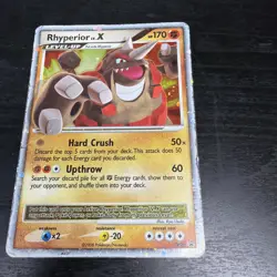 2007 Pokemon Diamond & Pearl Black Star Promos Rhyperior LV.X #DP29 Card - Image 1