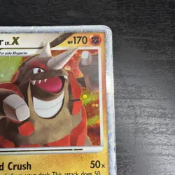 2007 Pokemon Diamond & Pearl Black Star Promos Rhyperior LV.X #DP29 Card - Image 3