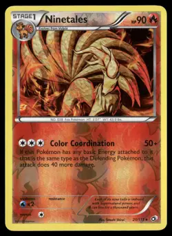 Ninetales 21/113 Rare Legendary Treasures Pokemon Reverse Holo NM/M - Image 1