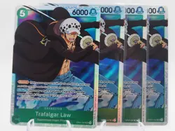4x One-Piece OP01-047 Trafalgar Law (047) SR Premium Booster -The Best- OP01 - Image 1