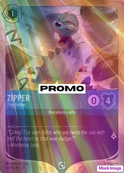 Zipper - Tiny Helper - 50/P3 - 💫FOIL PROMO💫- EN12 - Disney Lorcana - Image 1