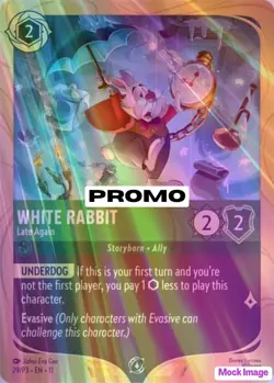 White Rabbit - Late Again 29/P3 💫FOIL PROMO💫 Winterspell Disney Lorcana - Image 1
