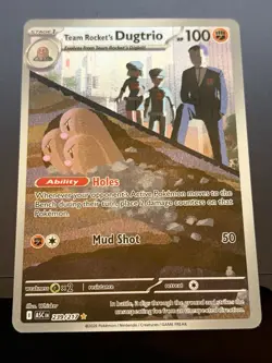 Pokemon TCG Team Rocket's Dugtrio 239/217 ASC Full Art Holo - Image 1