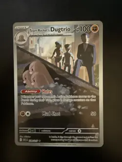 Pokemon TCG Team Rocket's Dugtrio 239/217 ASC Full Art Holo Stage 1NM - Image 1