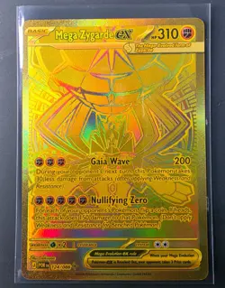Pokemon Gold Mega Zygarde EX Mega Hyper Rare 124/088 Near Mint Perfect Order - Image 1