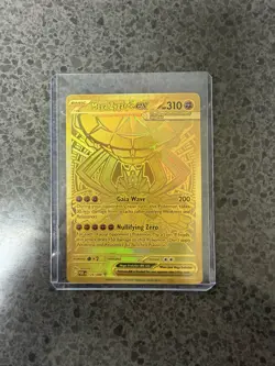 Pokemon TCG Mega-Zygarde ex 124/088 Gold Hyper Rare Perfect Order NM - Image 1