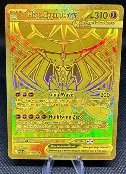 Mega Zygarde EX Gold Hyper Rare 124/088 Pokemon Perfect Order English 2026 - Image 1