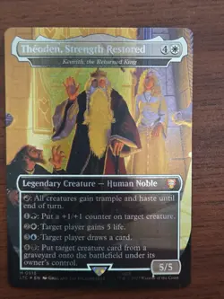 Theoden Strength Restored Borderless Foil - Mtg Extended Art 426 Lotr - Image 1
