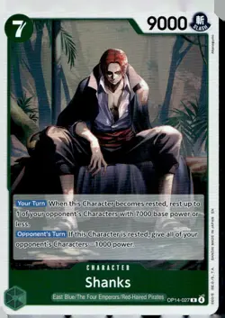 Shanks OP14-027 Rare The Azure Sea's Seven One Piece Foil Near Mint - Image 1