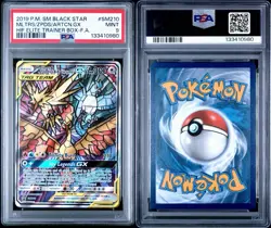 PSA 9 Moltres Zapdos Articuno GX SM210 Hidden Fates Black Star Promo 2019 - Image 3