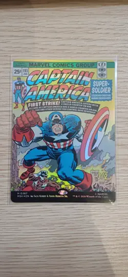 Captain America, [...] | Foil | Borderless | MTG | MSH | Near Mint | English EN - Image 1
