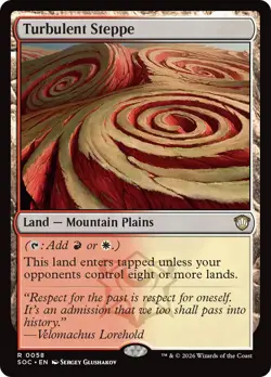 MTG Turbulent Steppe [Secrets of Strixhaven Commander] Near Mint Magic - Image 1