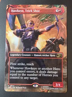 Hawkeye Trick Shot Borderless 506 Marvel Super Heroes Magic the Gathering - Image 1